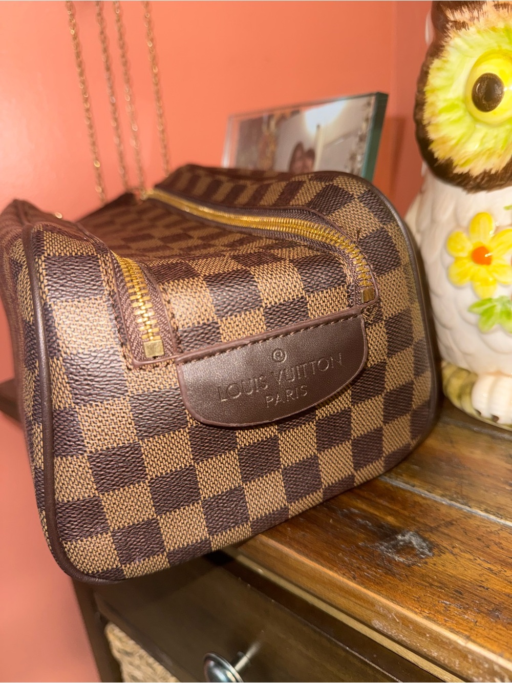 Authentic Louis Vuitton Damier Ebene Toiletry Pouch Brown - Picture 2 of 15